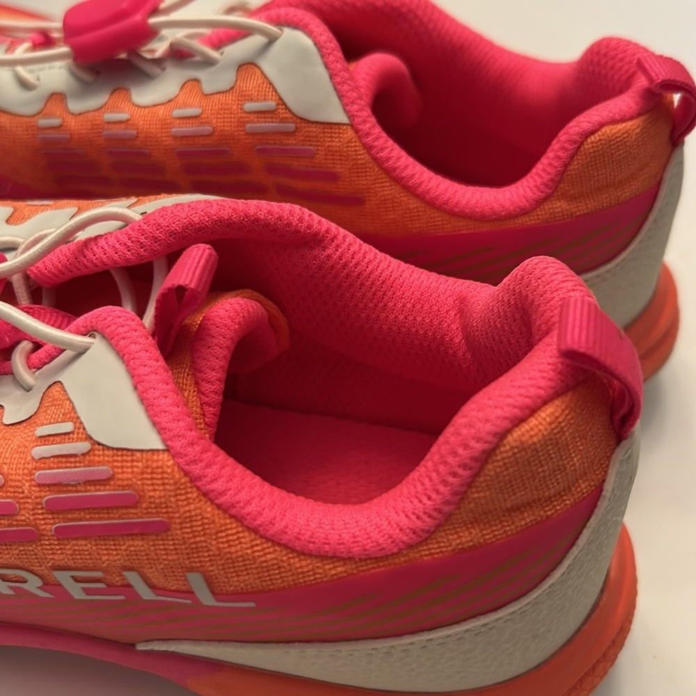 Merrell Youth Girls Agility Peak Vibrant Pink and Orange Sneakers - Picture 9 of 16